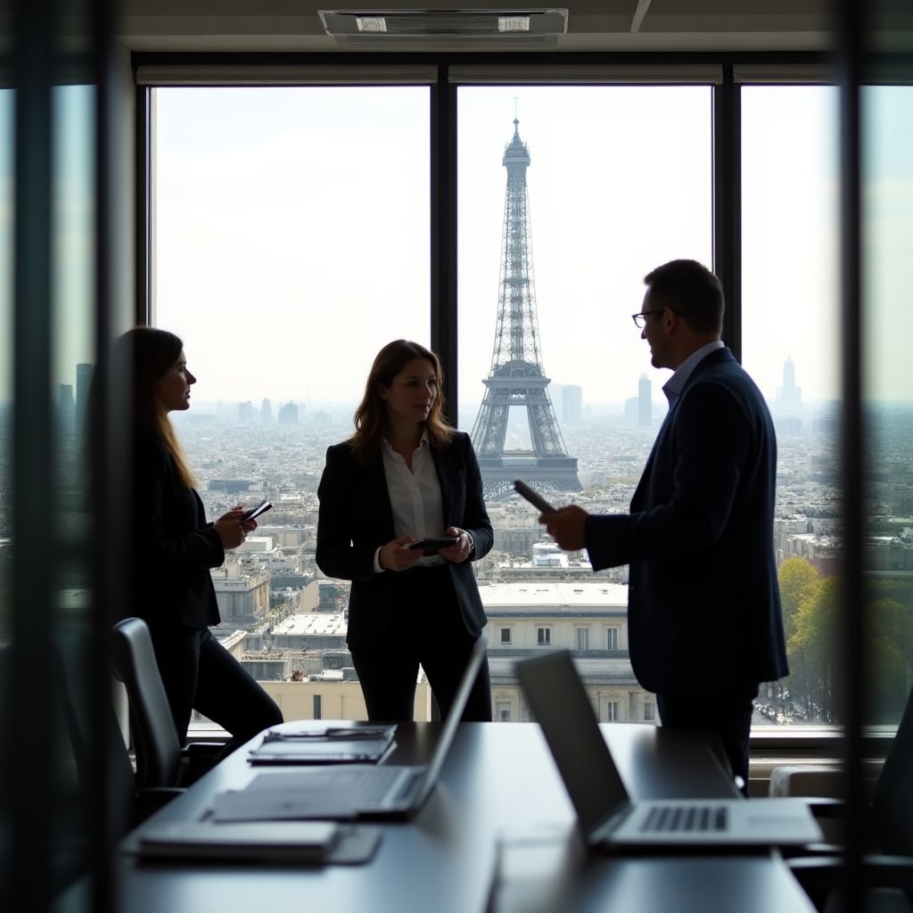 Équipe ComptaPME France dans leurs bureaux parisiens